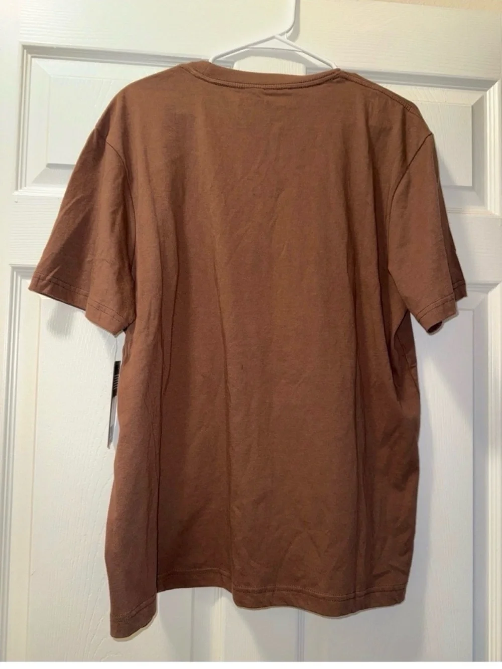 True Religion Brown Tee with Cream Graphic Buddha Logo